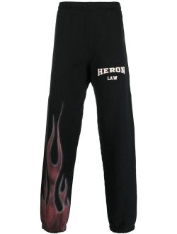 Heron Preston flame-print cotton track pants