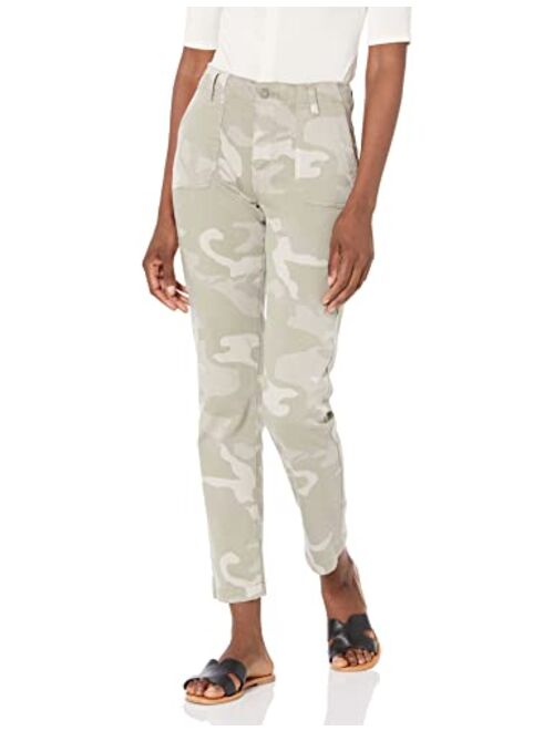 PAIGE Women's Mayslie Straight Ankle High Rise Utility Pockets in Camo Pant