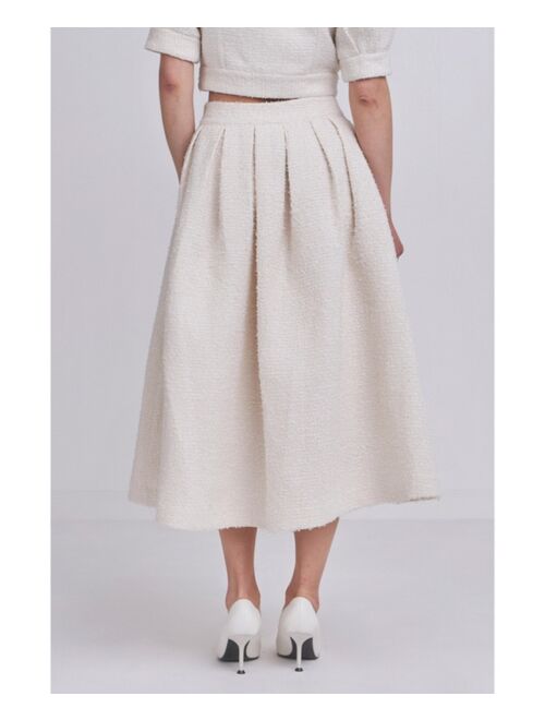 ENDLESS ROSE Women's Tweed Maxi Skirt