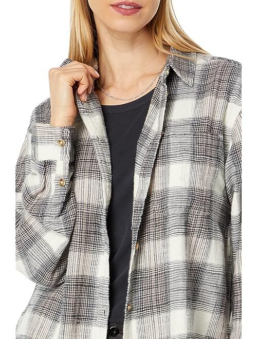 Lucky Brand Oversized Boyfriend Pocket Shirt