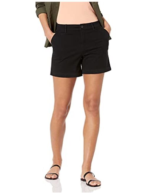 Amazon Essentials Women's 5" Inseam Chino Short (Available in Straight and Curvy Fits)