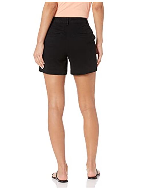 Amazon Essentials Women's 5" Inseam Chino Short (Available in Straight and Curvy Fits)