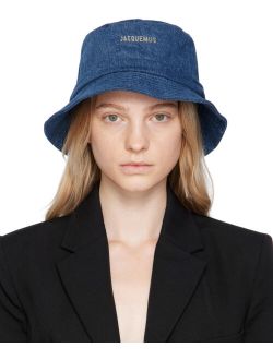 Blue Le Chouchou 'Le Bob Gadjo' Denim Bucket Hat