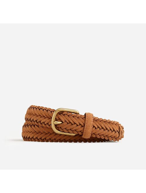 Kids' braided leather belt