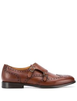 Scarosso Kate leather monk shoes