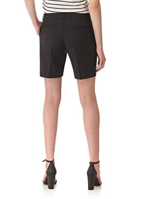 Rekucci Boardwalk Womens Shorts, Cotton Blend Bermuda Shorts for Women, 8 Inch Inseam Walking Shorts with Pockets