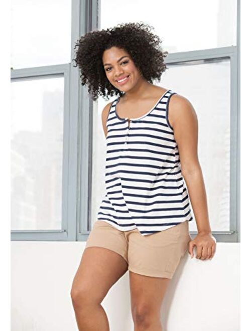 ellos Women's Plus Size Chino Shorts