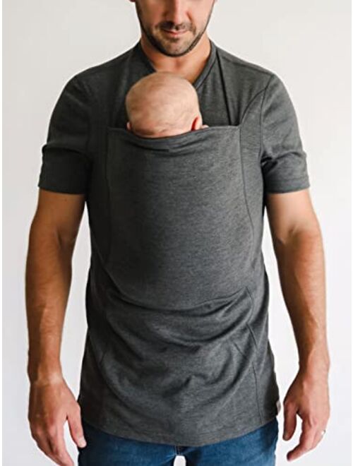 Lalabu Dad Shirt | Baby Carrier | Kangaroo Shirt | Babywearing | for Dads (Medium, Brook)
