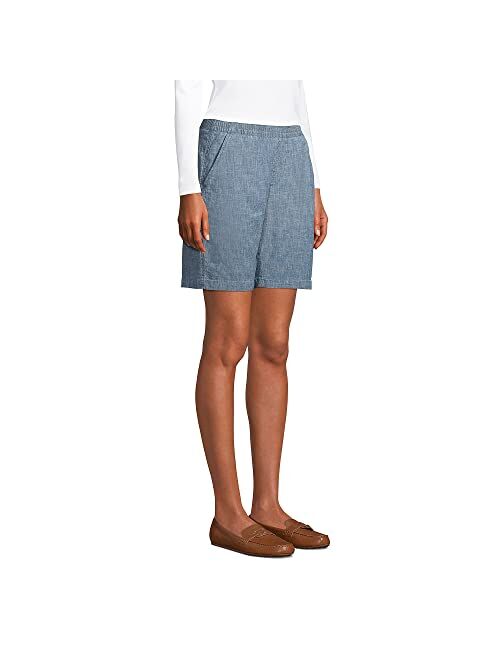 Lands' End womens Mid Rise Pull On 10inKnockabout Chino Bermuda Shorts
