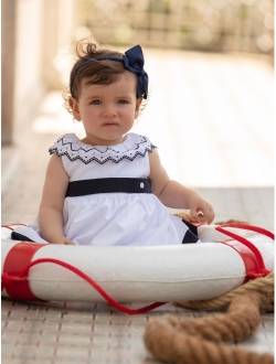 zigzag-embroidered sleeveless dress