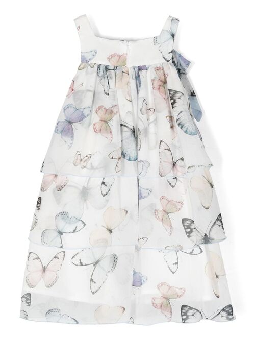 Patachou butterfly-print A-line dress