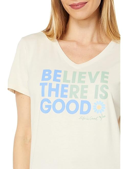 Life is Good Be The Good Daisy Short Sleeve Crusher Vee