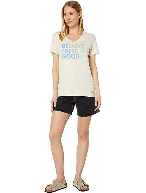 Life is Good Be The Good Daisy Short Sleeve Crusher Vee
