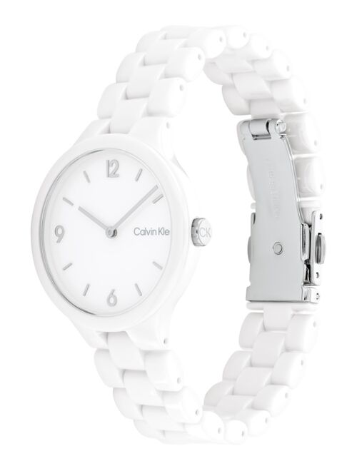 Calvin Klein White Ceramic Bracelet Watch 32mm