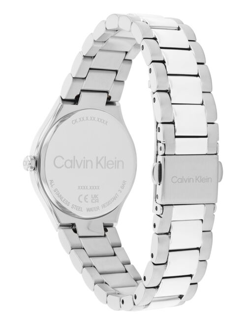 Calvin Klein Women's 2H Quartz Silver-Tone Stainless Steel Bracelet Watch 30mm