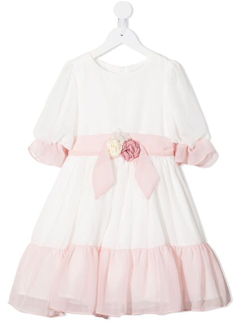 Patachou floral-applique flared dress