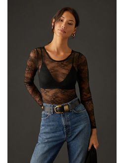 By Anthropologie The Harlowe Lace Bodysuit