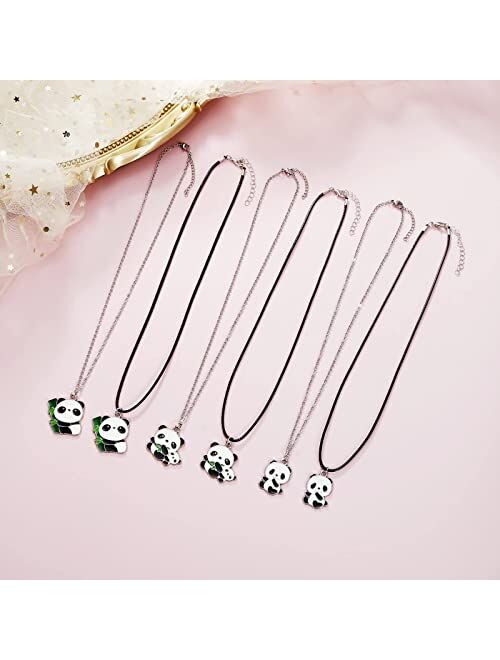 Winssigma Panda Necklace for Girls, Lovely Panda Keychain Panda Bracelet Panda Gift for Teens