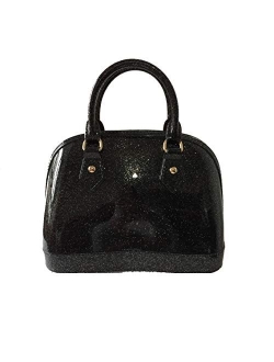 Maisorine Ladys Candy Color Jelly Handbag Satchel Tote Shell Bag Crossbody Shoulder Bag Top Handle Bags