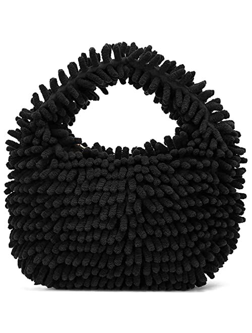 CATMICOO Y2K Fuzzy Purse, Fluffy Tote Bag, Cute Plush Purse for Women