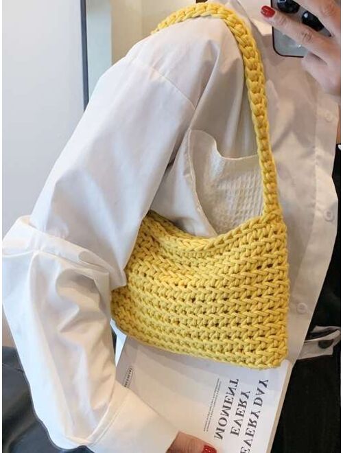 Shein Hollow Crochet Beach Bag