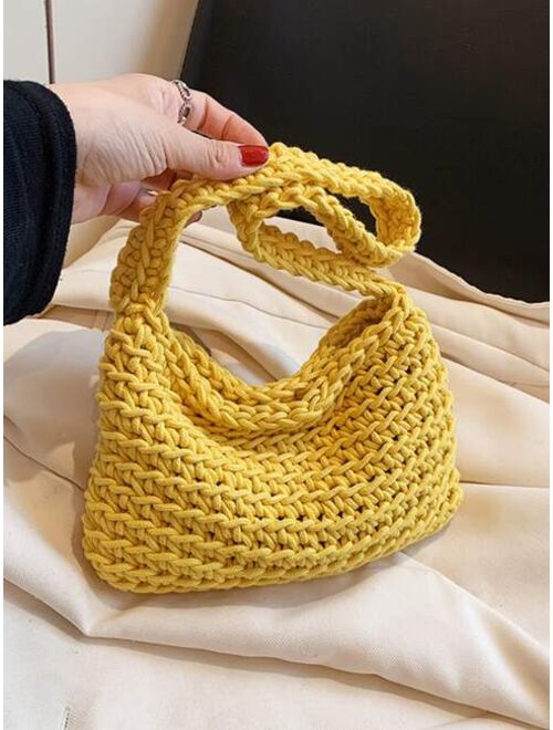 Shein Hollow Crochet Beach Bag