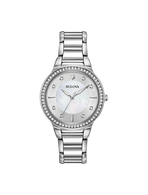 Bulova Women's Mother-of-Pearl & Crystal Watch - 96L267