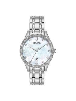 Women's Mother Of Pearl & Crystal Watch - 96M144