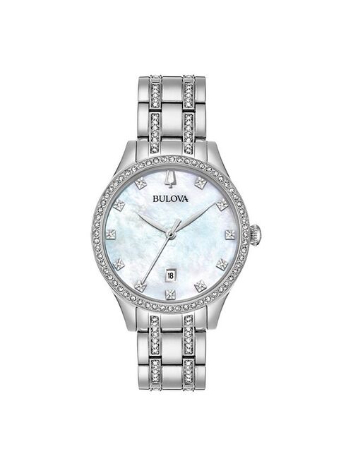 Bulova Women's Mother Of Pearl & Crystal Watch - 96M144