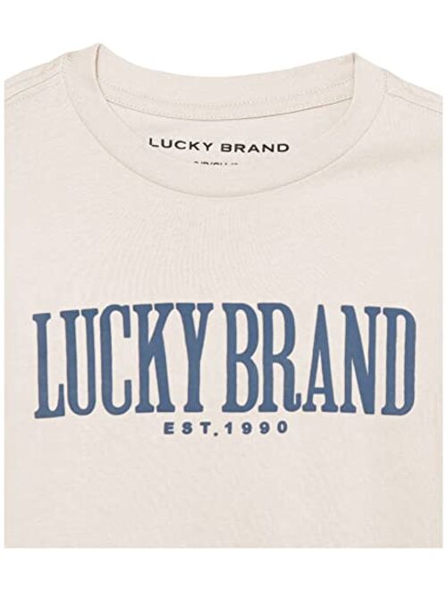 Lucky Brand Boys' Short Sleeve Graphic Crew Neck T-Shirt