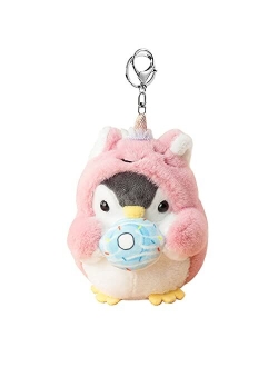 BONICI Men Women Creative Cute Lovely Cosplay Costume Play Changing Clothes Donut Penguin Pendant Keychain Key-Chains Keyring Gift Pendant Handbag Tote Purse Backpack Dec