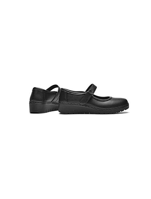 VJH confort Women s Mary Jane Flats, Breathable Comfort Round Toe Low Heel Slip-on Light Weight Walking Shoes
