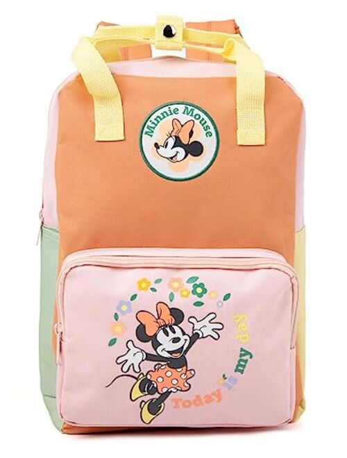 Disney Minnie Mouse Backpack Set Kids 4 Piece | Girls Animated Character Pink School Bag Lunch Box Pencil Case Water Bottle | Magical Merchandise Gifts