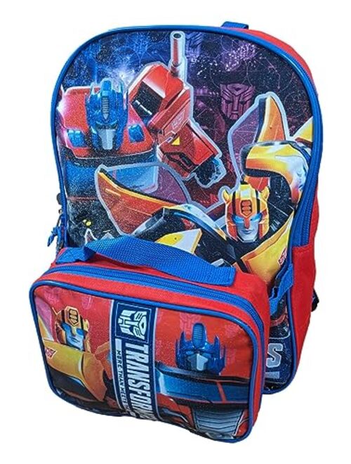 Transformers 16'' Full Size Backpack Lunchbox Set Bookbag School Set