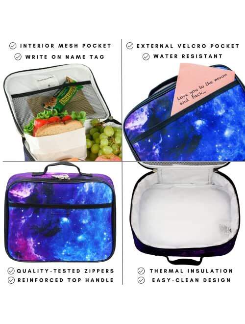 Fenrici Backpack and Lunch Box for Boys and Girls, School Bag with Laptop Compartment, Insulated Lunch Bag, Matching Set