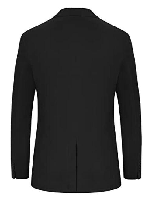 PJ PAUL JONES Men's Lightweight Sport Coat Casual Blazer Two Button Suit Jacket Regular Fit Sportcoat Machine Washable