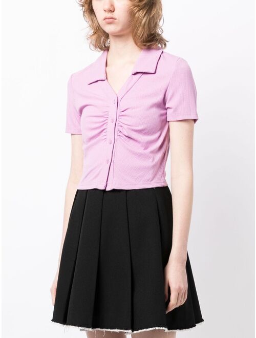 tout a coup spread-collar cropped shirt