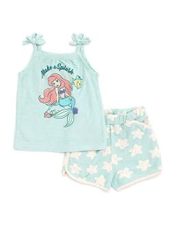 Minnie Mouse Princess Ariel Girls Tank Top and Active Retro Dolphin Shorts Toddler to Big Kid