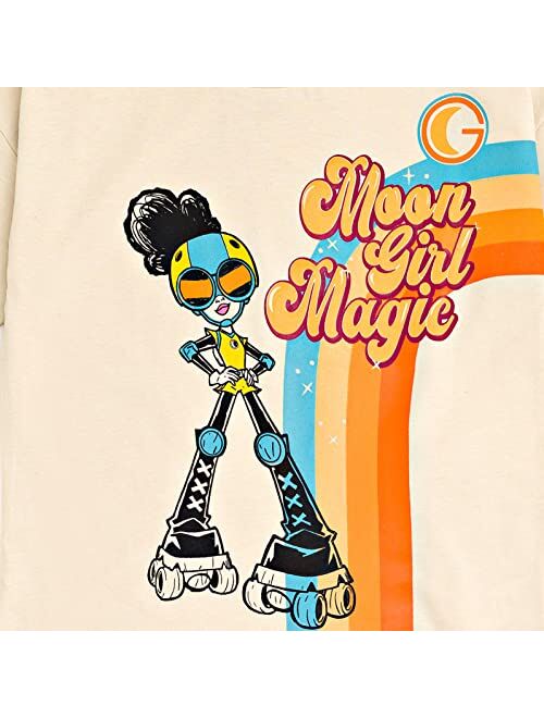 Marvel Moon Girl and Devil Dinosaur Girls Oversized T-Shirt and Bike Shorts Outfit Set Little Kid to Big Kid