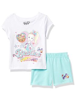 JoJo Siwa girls Toddler Girls' Graphic Tee & Shorts 2-piece Set