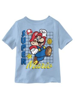 Hybrid Little Boys Super Mario Short Sleeve Graphic T-shirt