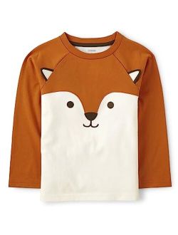 Boys' and Toddler Embroidered Graphic Long Sleeve Raglan T-Shirts