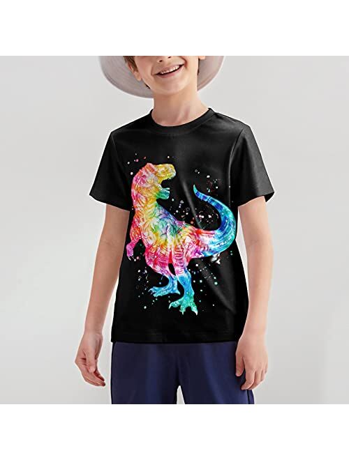 Hgvoetty Boys Girls Shirt Graphic T-Shirt for Kids 3D Short Sleeve Colorful Tops Tees 6-16 Years