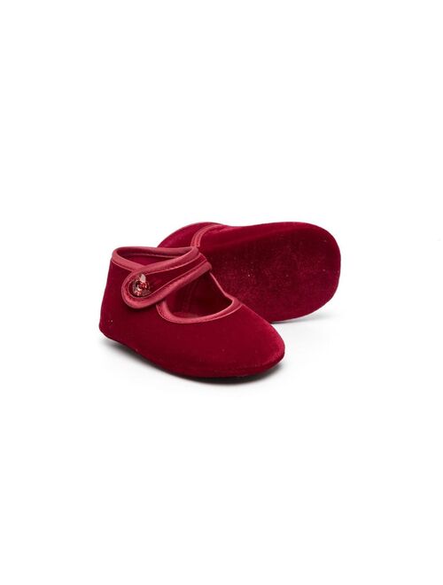 Monnalisa heart buckle-fastening ballerinas