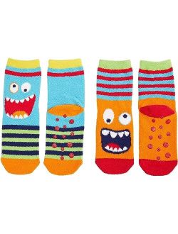 Jefferies Socks Monster Slipper Socks 2-Pair Pack (Infant/Toddler/Little Kid)