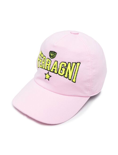Chiara Ferragni Kids logo-embroidered baseball cap