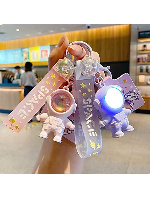 Vlmazlm Cool Astronaut Kawaii Key Chain with Sunset Light for Women Men, Cute Keychains for Backpacks Pendant Car Keychains