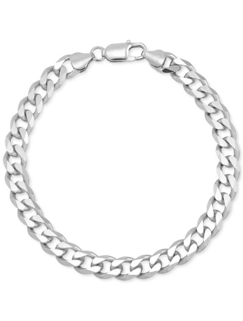 MACY'S Men's Curb Chain Bracelet in Sterling Silver