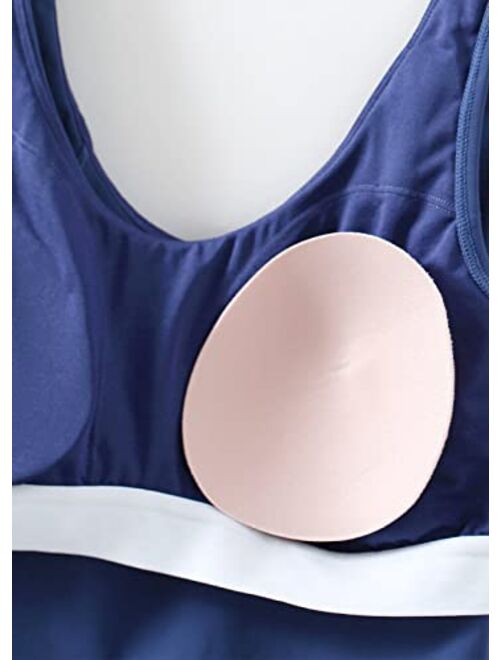 BALEAF Women's Compression Workout Tank Crop Tops with Built-in Bra Sports Padded Longline Light Support Tight Fit Yoga Bras