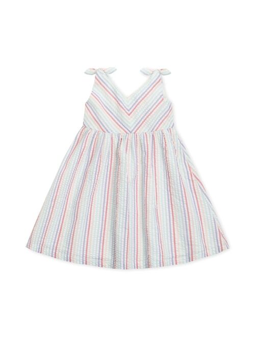 HOPE & HENRY Girls' Bow Shoulder Swing Dress, Toddler
